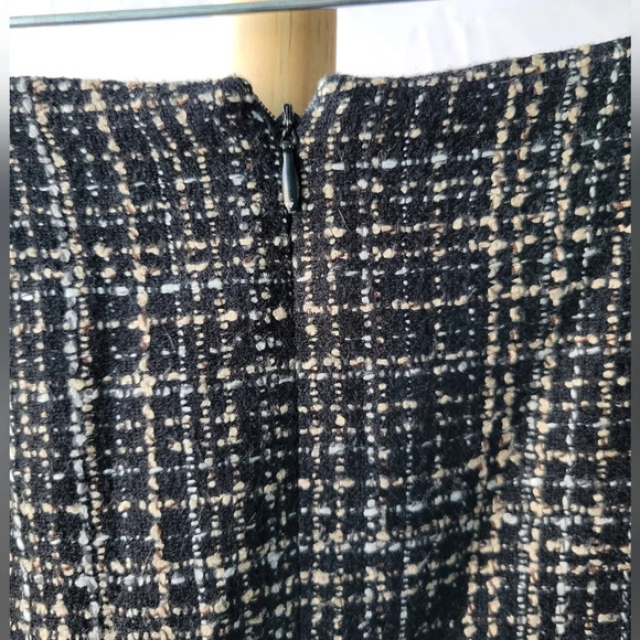 Simply Mannequin Tweed Skirt Black White  Tan Zipper Back Slit 12P - Picture 5 of 9